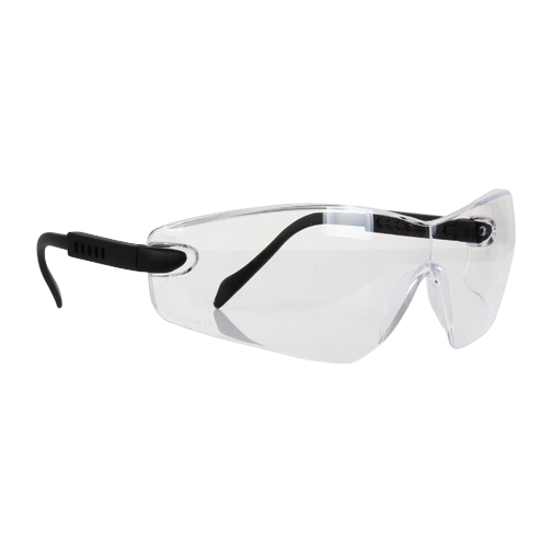 Clear Curved Safety Spectacle with Arm Adjust